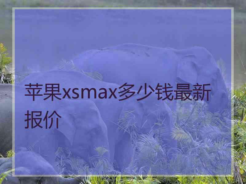 苹果xsmax多少钱最新报价