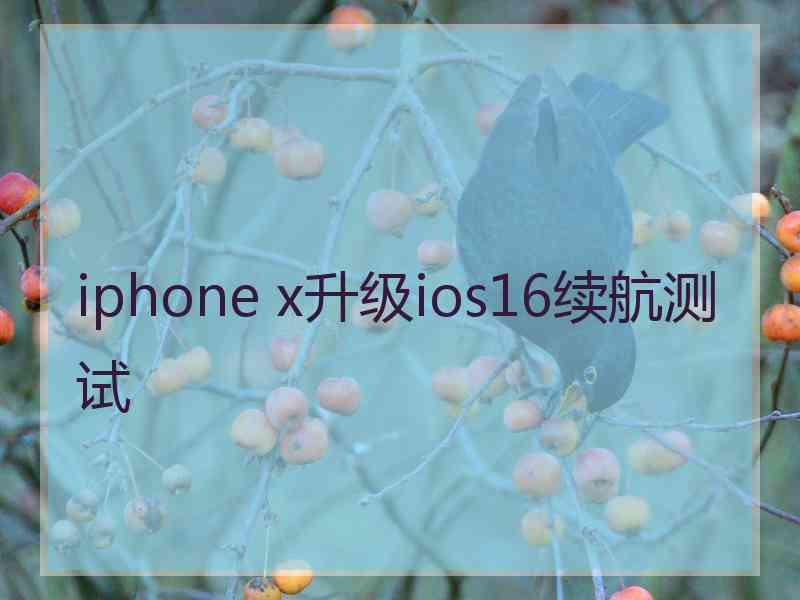 iphone x升级ios16续航测试