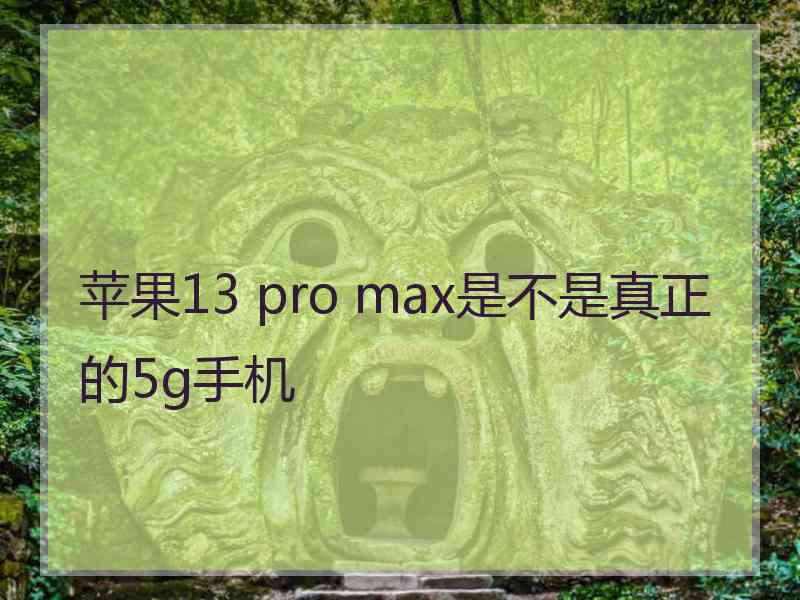 苹果13 pro max是不是真正的5g手机