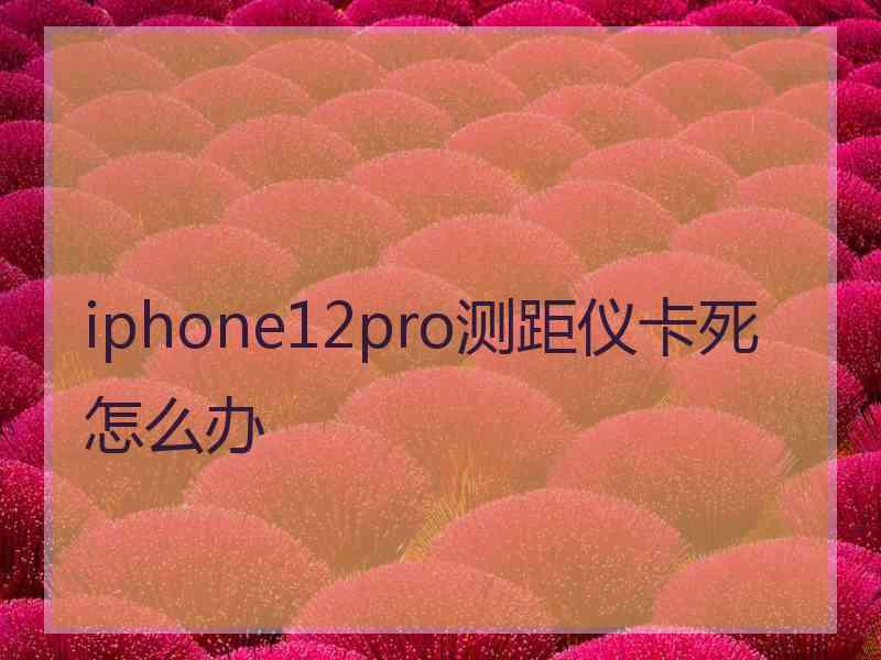 iphone12pro测距仪卡死怎么办