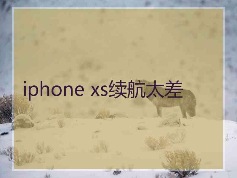 iphone xs续航太差