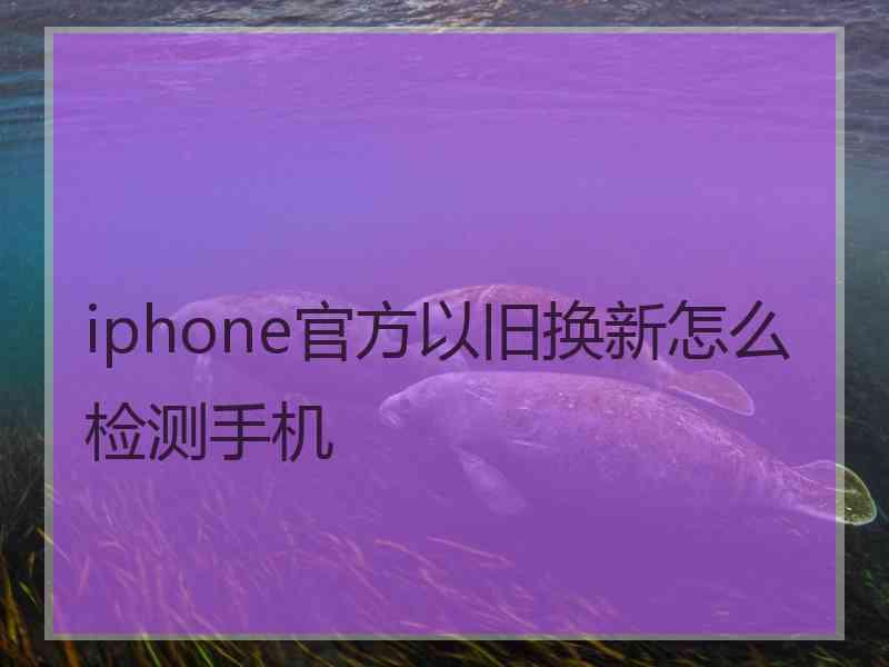 iphone官方以旧换新怎么检测手机