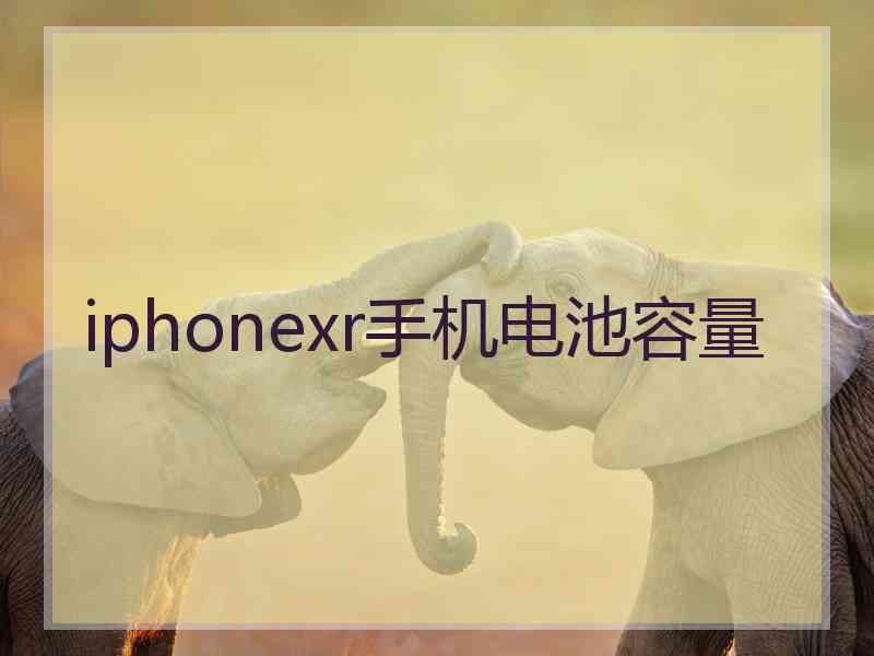 iphonexr手机电池容量