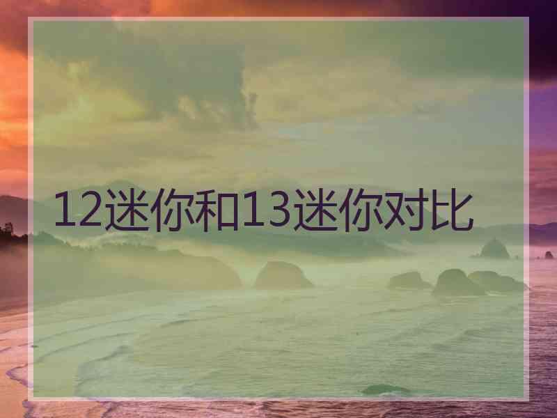 12迷你和13迷你对比