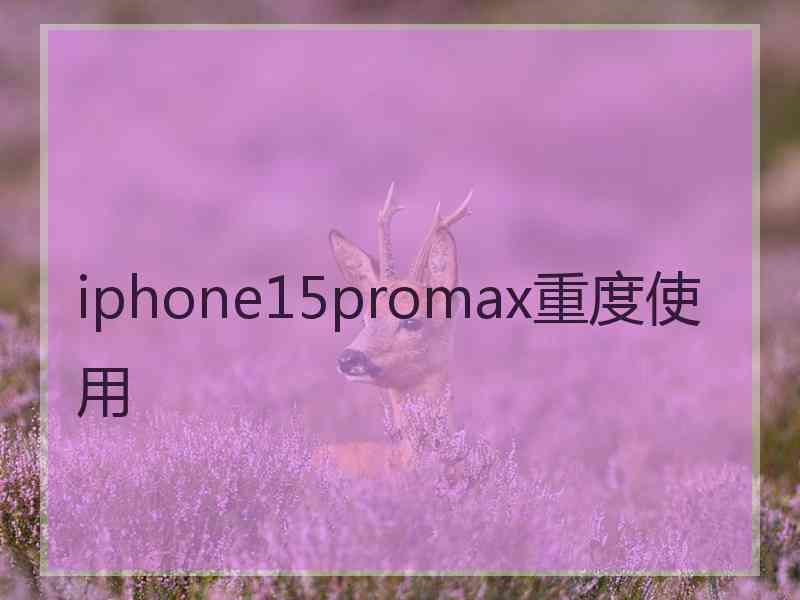 iphone15promax重度使用