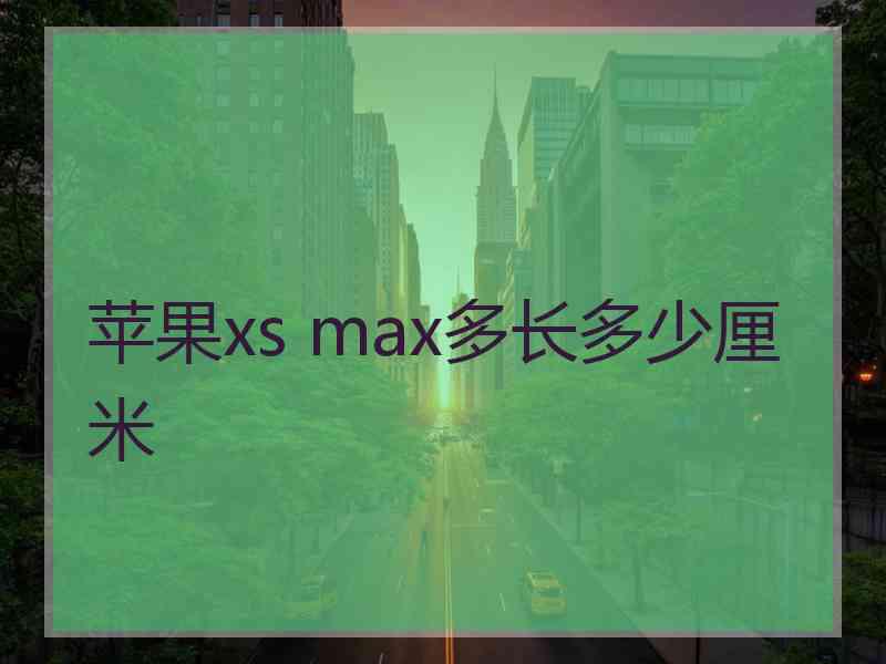 苹果xs max多长多少厘米