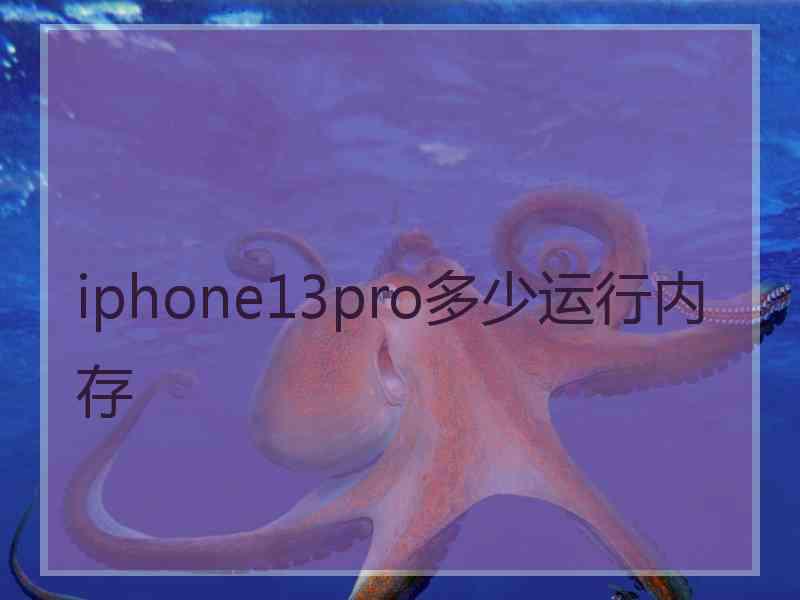 iphone13pro多少运行内存