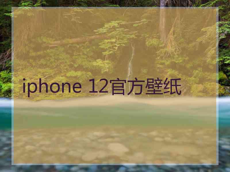 iphone 12官方壁纸