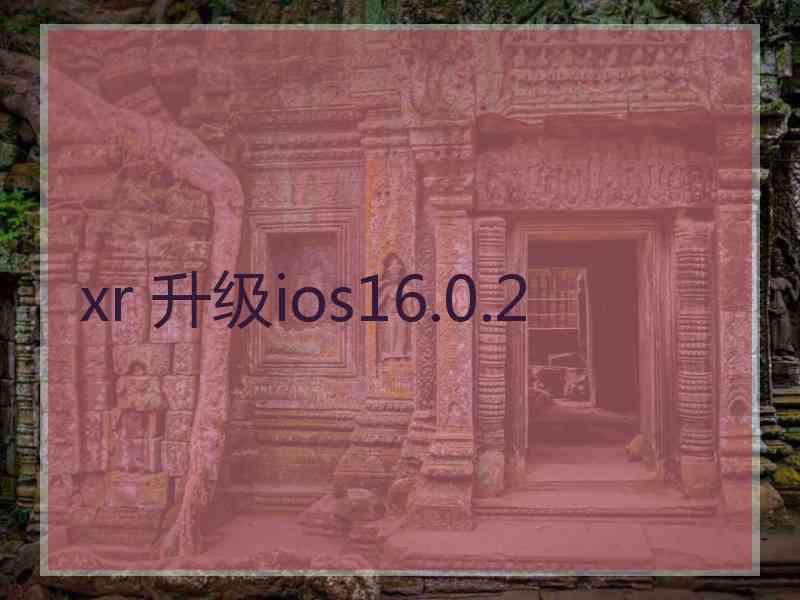 xr 升级ios16.0.2