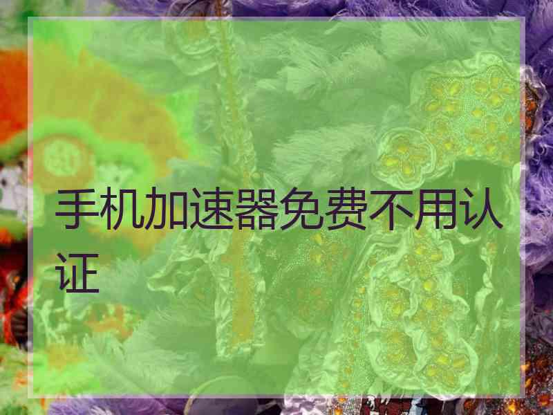 手机加速器免费不用认证