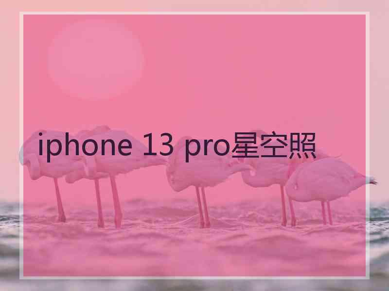 iphone 13 pro星空照