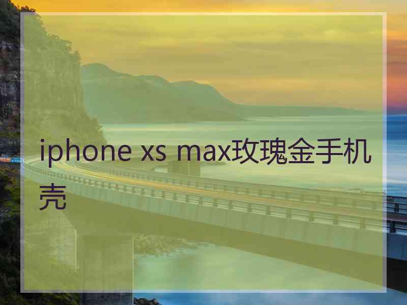 iphone xs max玫瑰金手机壳