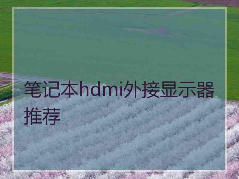 笔记本hdmi外接显示器推荐