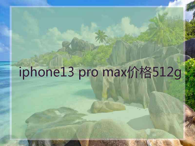 iphone13 pro max价格512g