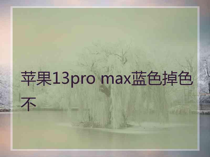 苹果13pro max蓝色掉色不