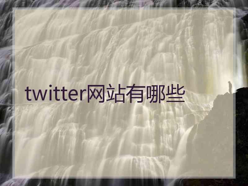 twitter网站有哪些