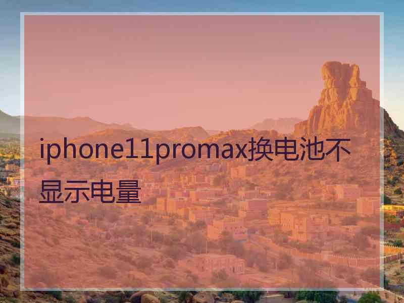 iphone11promax换电池不显示电量