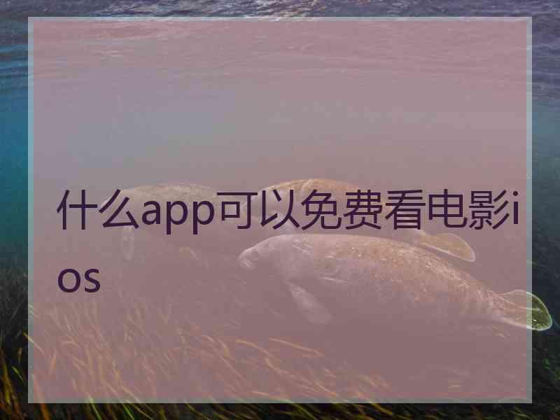 什么app可以免费看电影ios