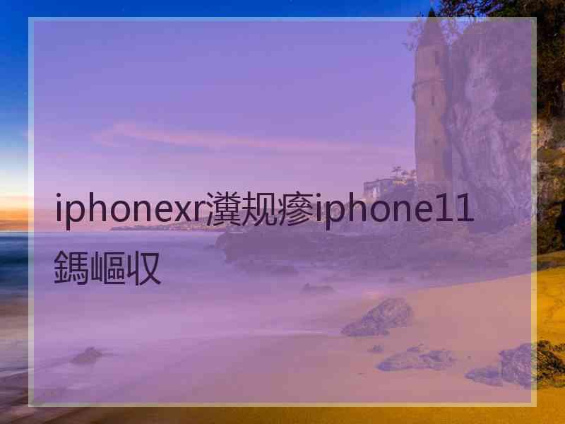 iphonexr瀵规瘮iphone11鎷嶇収