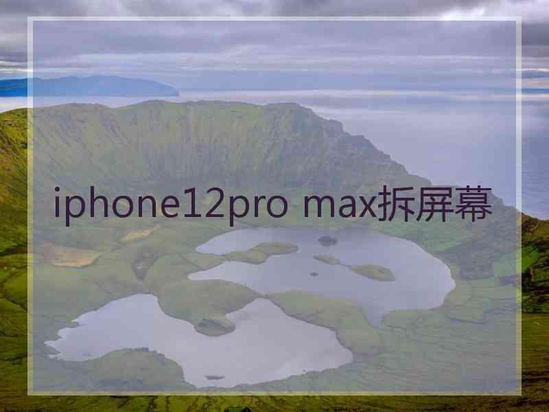 iphone12pro max拆屏幕