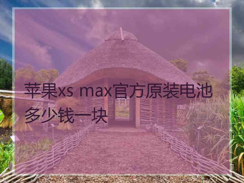 苹果xs max官方原装电池多少钱一块