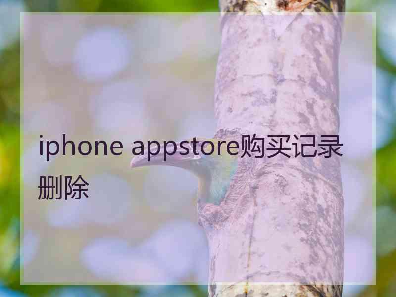 iphone appstore购买记录删除