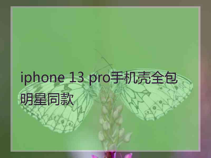 iphone 13 pro手机壳全包明星同款