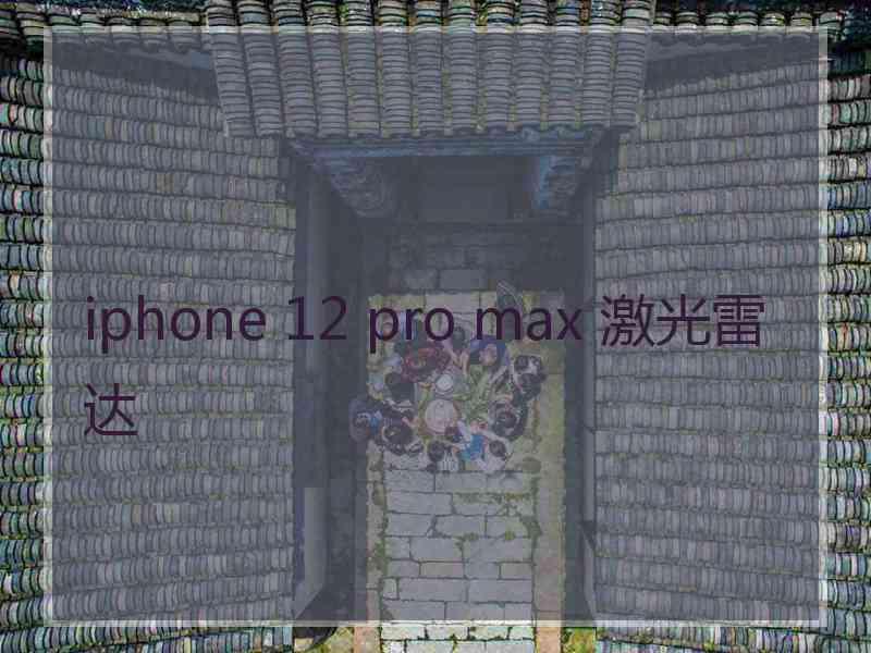 iphone 12 pro max 激光雷达