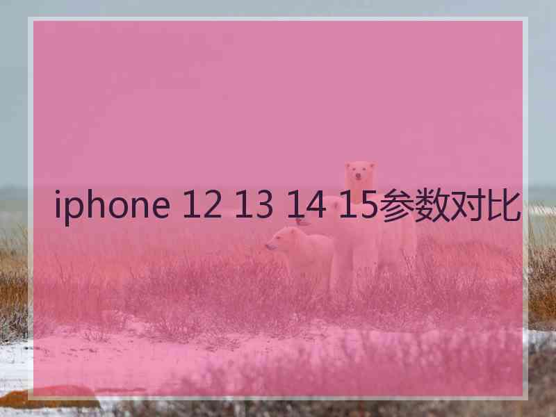 iphone 12 13 14 15参数对比