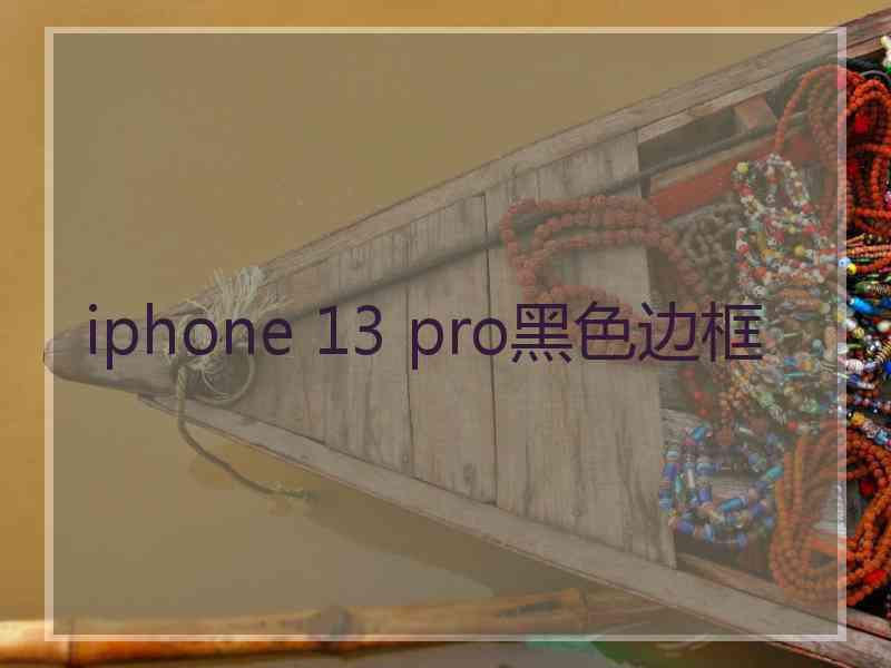 iphone 13 pro黑色边框