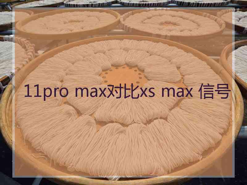 11pro max对比xs max 信号