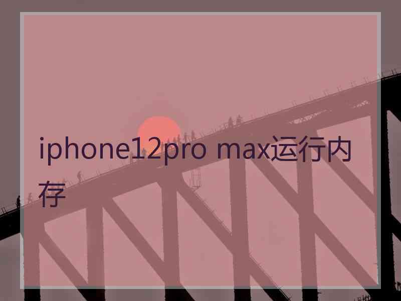 iphone12pro max运行内存