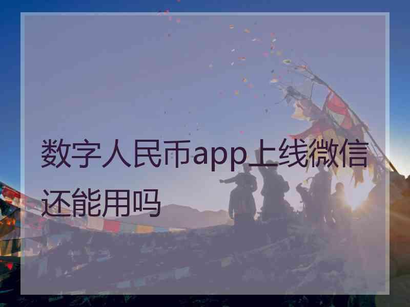 数字人民币app上线微信还能用吗