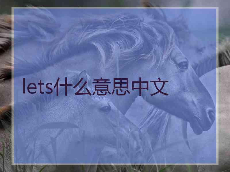 lets什么意思中文