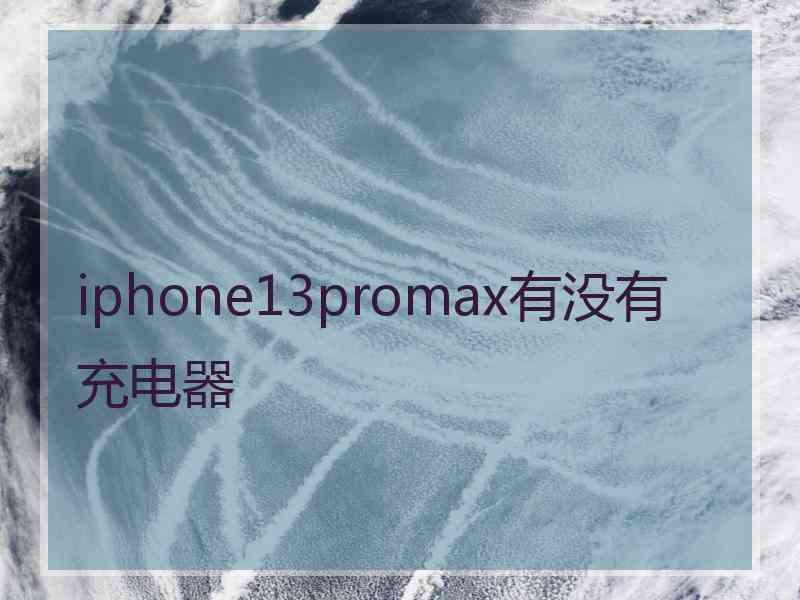 iphone13promax有没有充电器