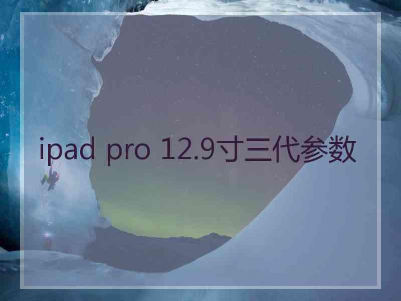 ipad pro 12.9寸三代参数