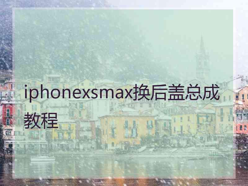 iphonexsmax换后盖总成教程