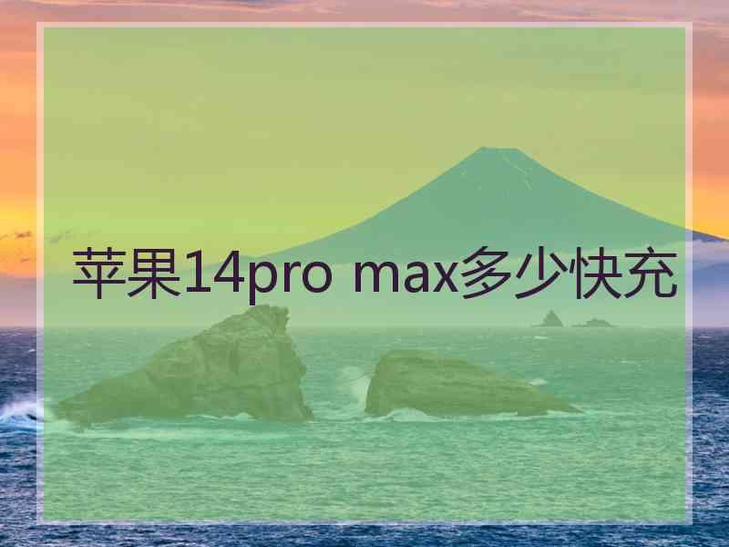 苹果14pro max多少快充