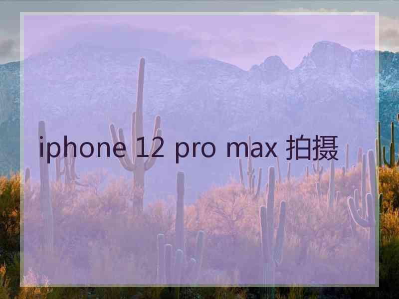 iphone 12 pro max 拍摄