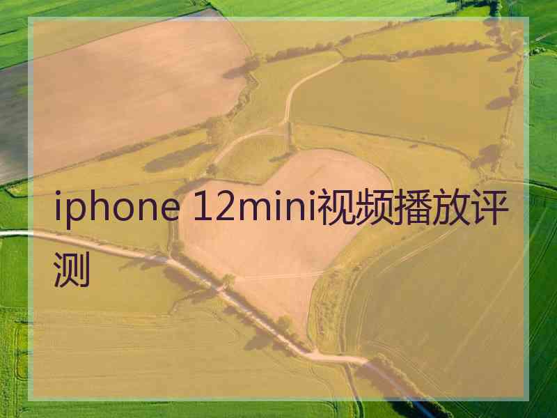 iphone 12mini视频播放评测