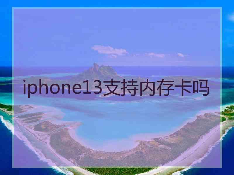 iphone13支持内存卡吗