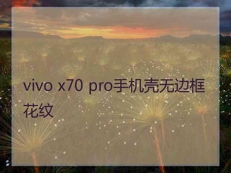vivo x70 pro手机壳无边框花纹