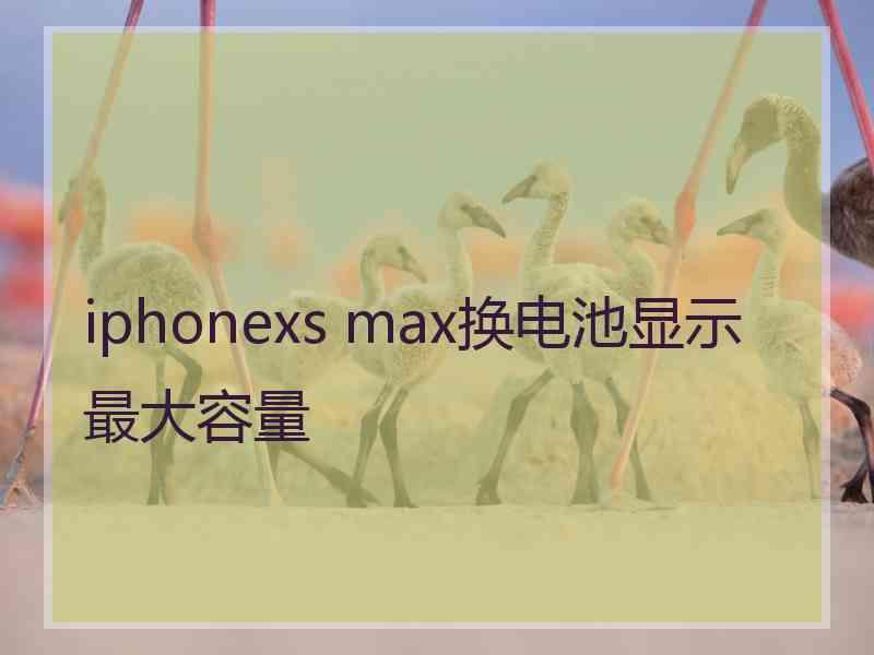 iphonexs max换电池显示最大容量