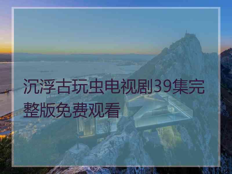 沉浮古玩虫电视剧39集完整版免费观看