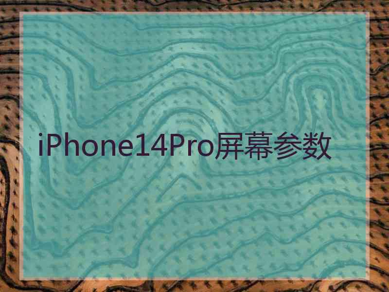 iPhone14Pro屏幕参数