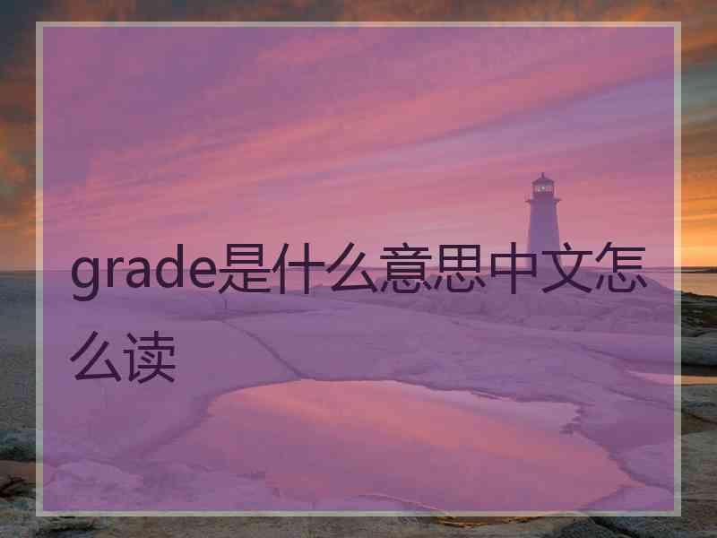 grade是什么意思中文怎么读