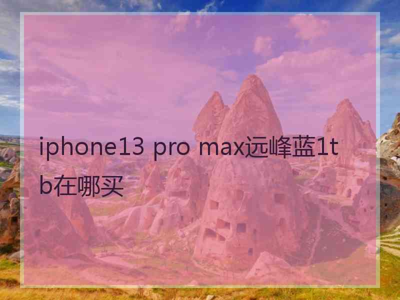 iphone13 pro max远峰蓝1tb在哪买