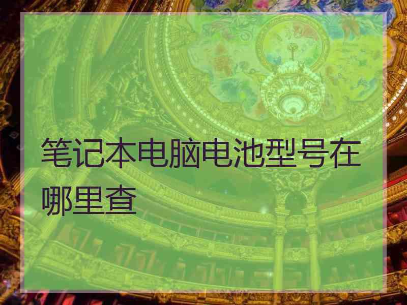 笔记本电脑电池型号在哪里查