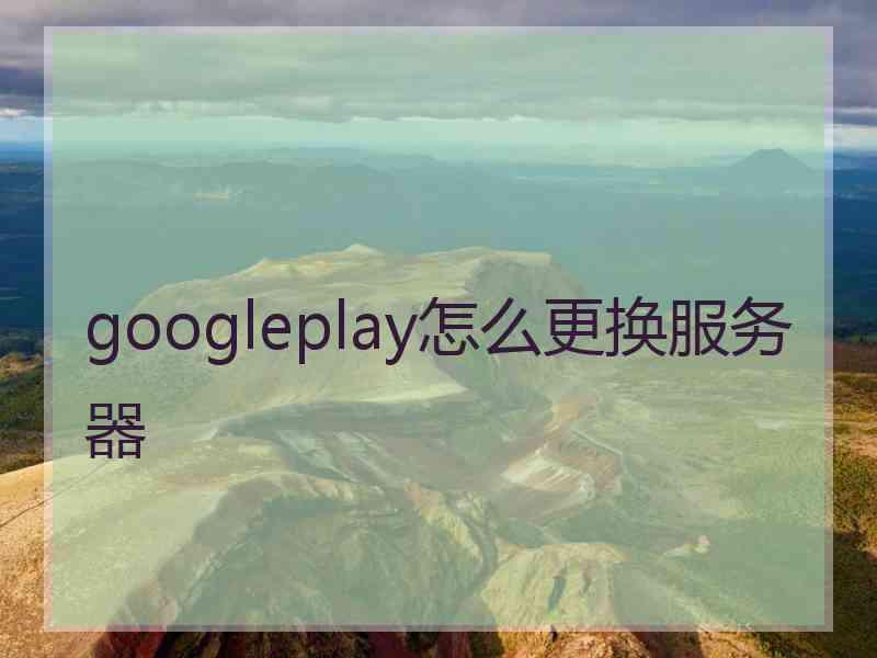 googleplay怎么更换服务器