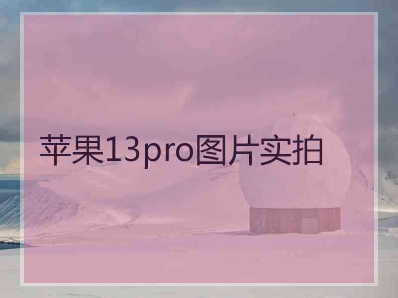 苹果13pro图片实拍